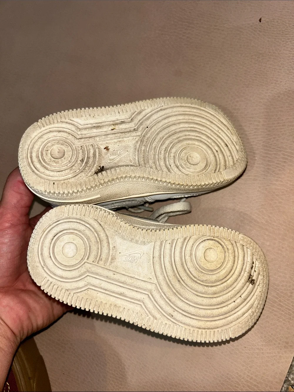 Nike Kids White Low-Top Sneakers with Ivory Sole